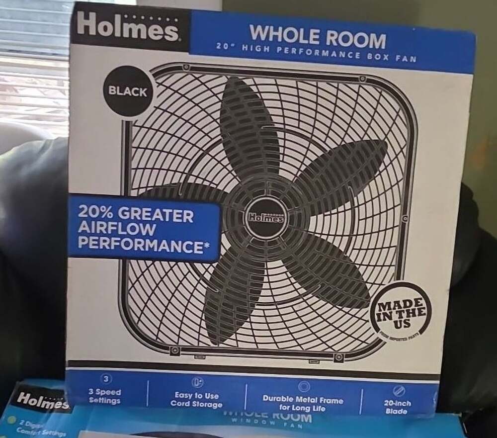 Holmes Whole Room 20 Inch High Performance Box Fan Black